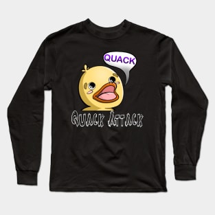 Quack Attack, Baby Duck, Twitch Streamer Emote Long Sleeve T-Shirt